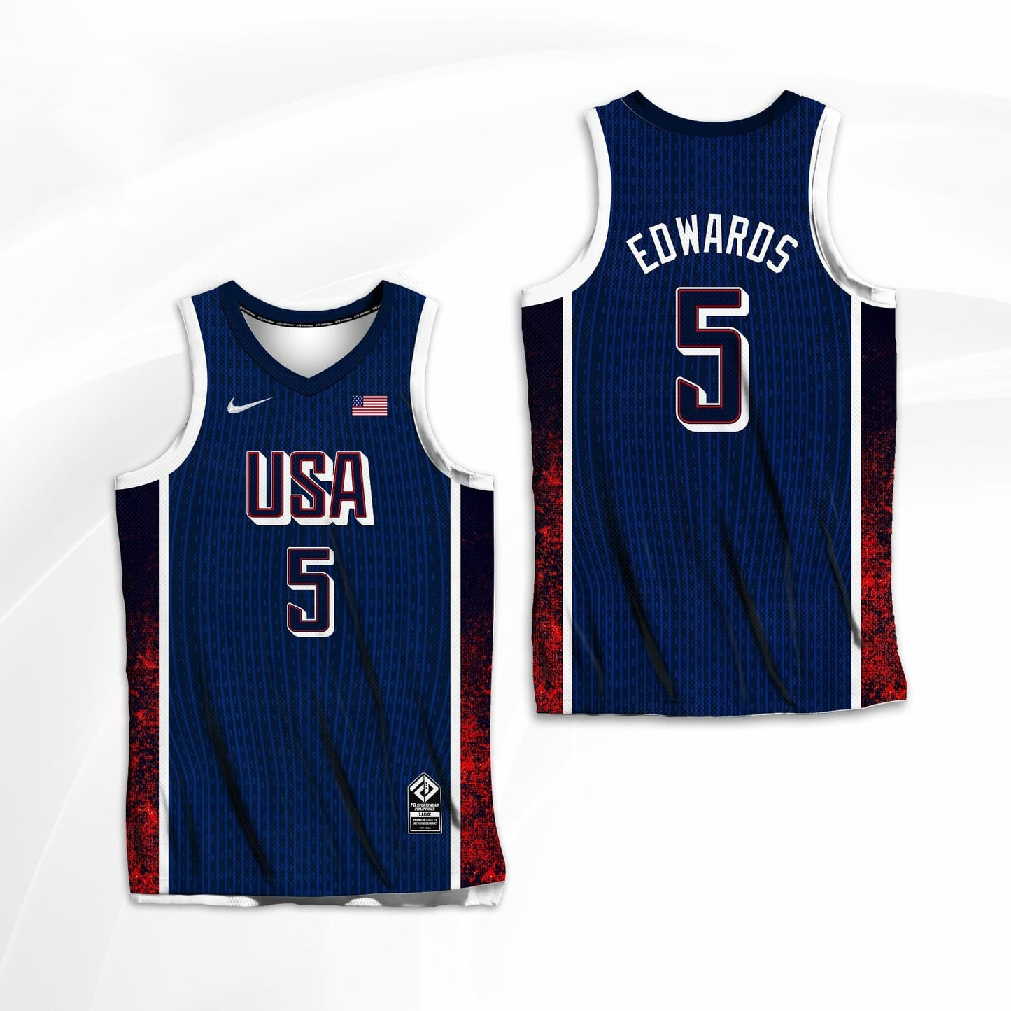 Anthony Edwards - USA Basketball Jersey 2024 (blue)