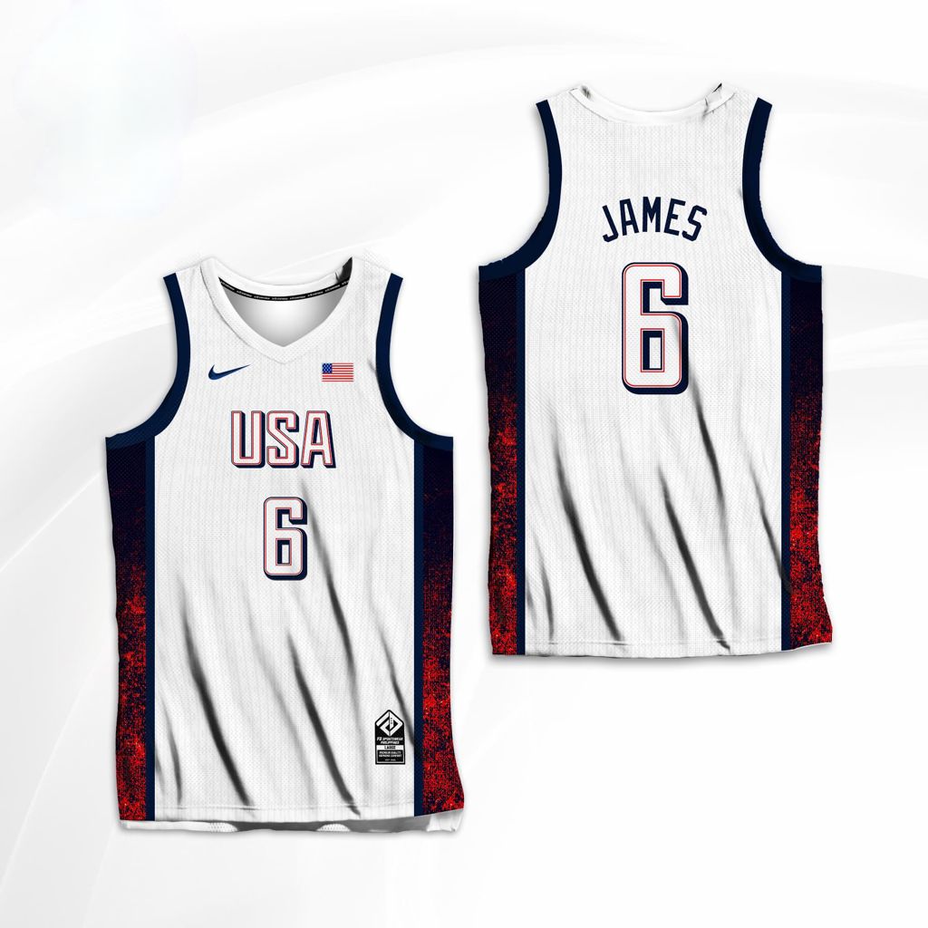 Lebron James - USA Basketball Jersey 2024 (white)