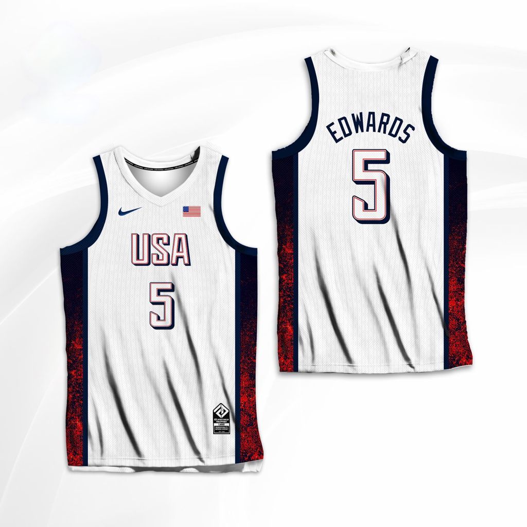 Anthony Edwards - USA Basketball Jersey 2024 (white)