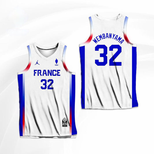 Victor Wembanyama - France Basketball Jersey 2024 (white)