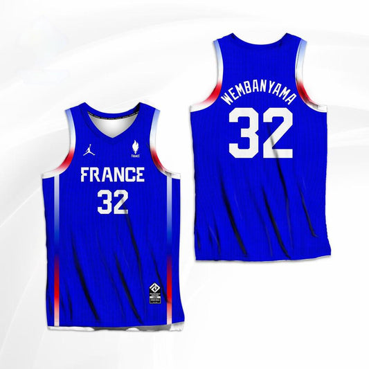 Victor Wembanyama - France Basketball Jersey 2024 (blue)